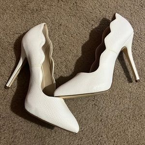 white justfab heels